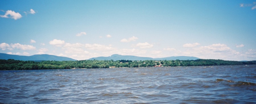 Looking west towards the Catskill Mountains